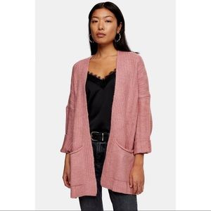 NWT TOPSHOP Rose Pink Super Soft Longline Cardigan